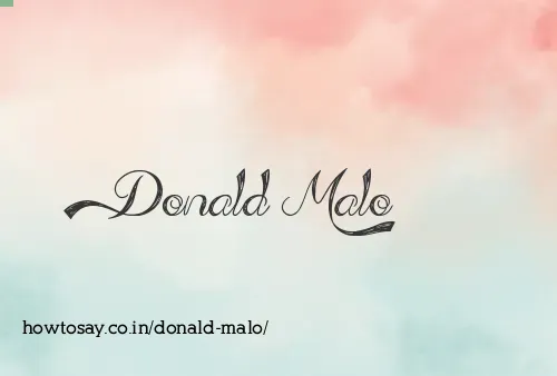 Donald Malo