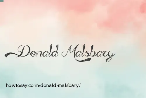 Donald Malsbary