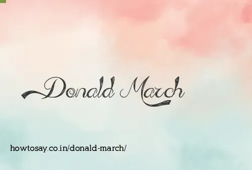 Donald March