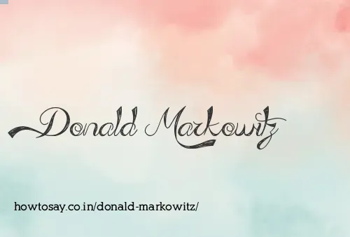 Donald Markowitz