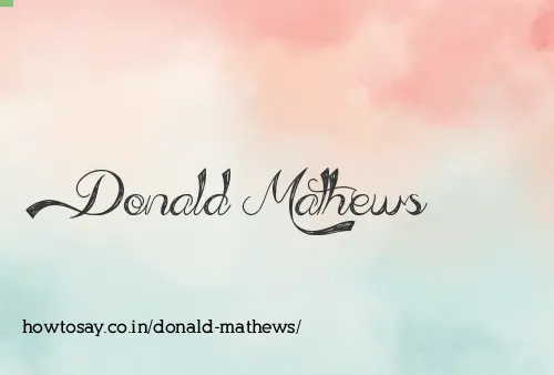 Donald Mathews