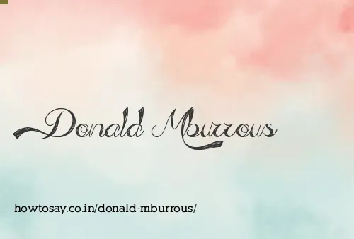 Donald Mburrous