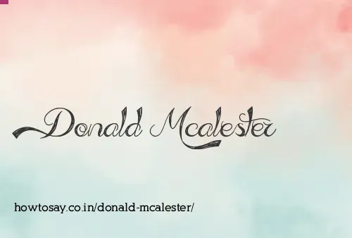Donald Mcalester