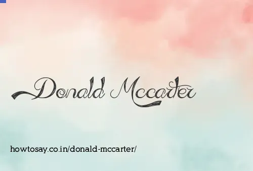 Donald Mccarter