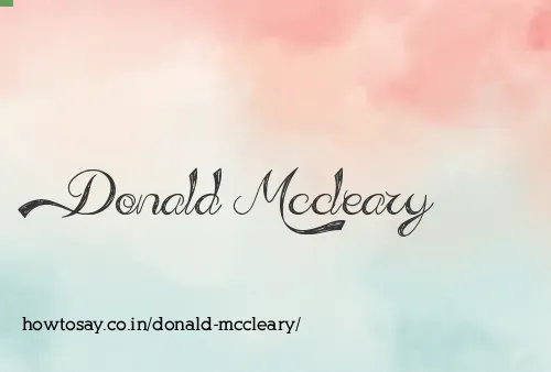 Donald Mccleary