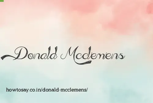 Donald Mcclemens