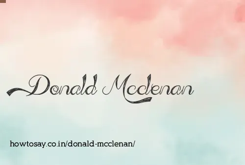 Donald Mcclenan
