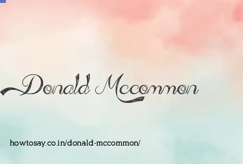 Donald Mccommon