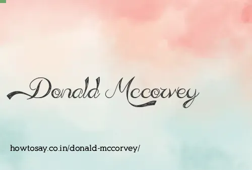 Donald Mccorvey