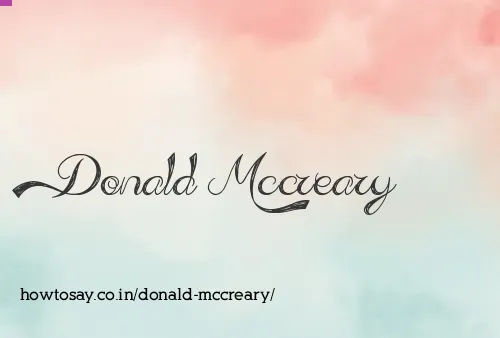 Donald Mccreary