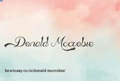 Donald Mccrobie