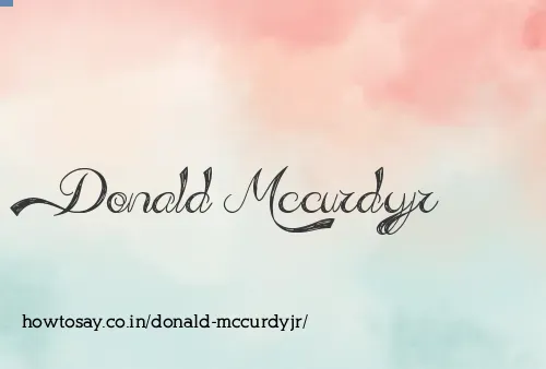 Donald Mccurdyjr
