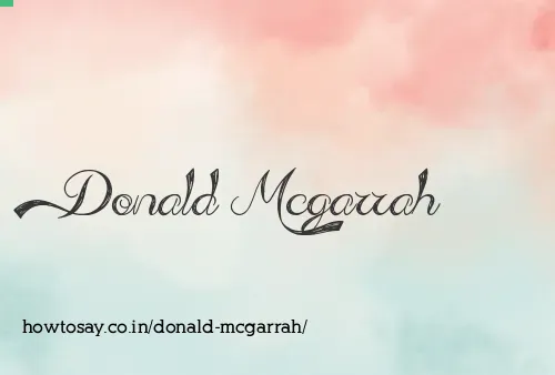 Donald Mcgarrah