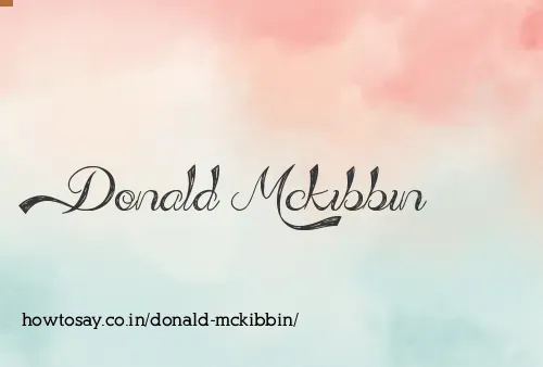 Donald Mckibbin