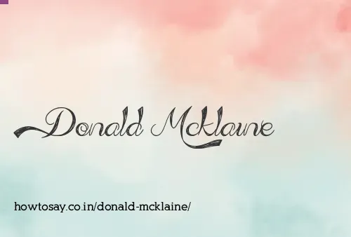 Donald Mcklaine