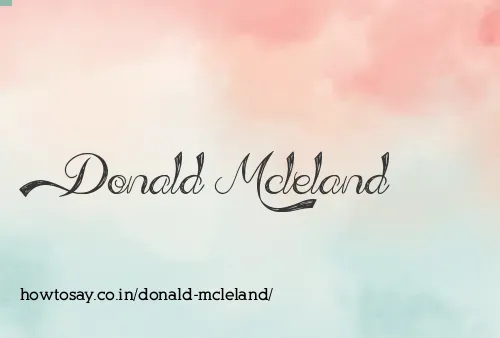 Donald Mcleland