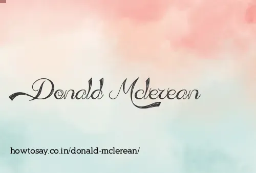 Donald Mclerean