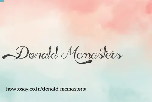 Donald Mcmasters