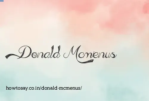 Donald Mcmenus