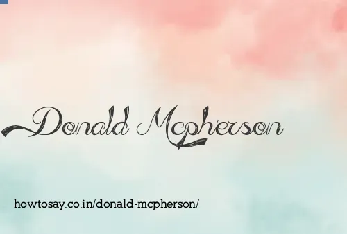 Donald Mcpherson