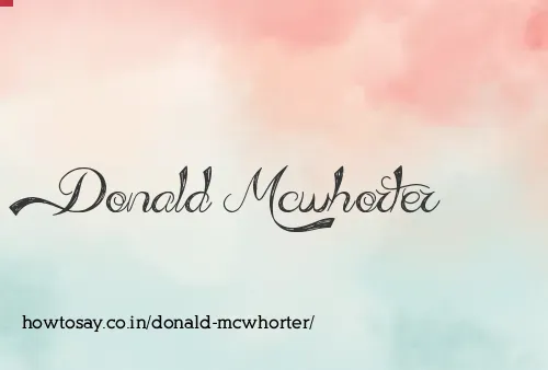 Donald Mcwhorter