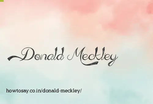 Donald Meckley