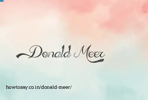 Donald Meer