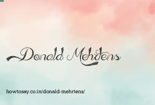 Donald Mehrtens