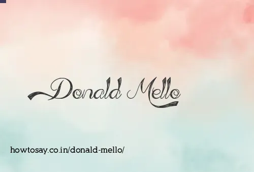 Donald Mello