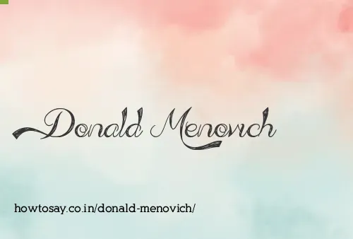 Donald Menovich