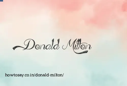 Donald Milton