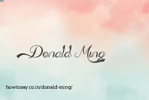 Donald Ming
