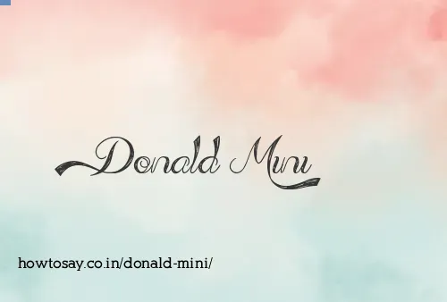 Donald Mini