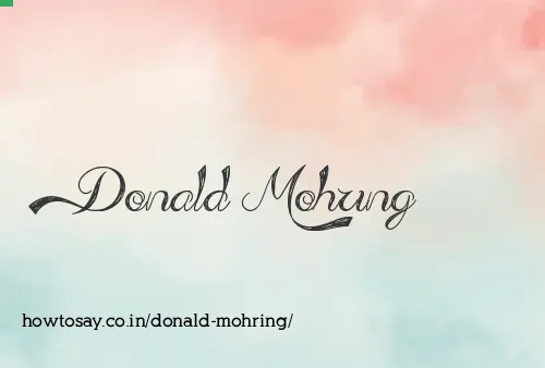 Donald Mohring