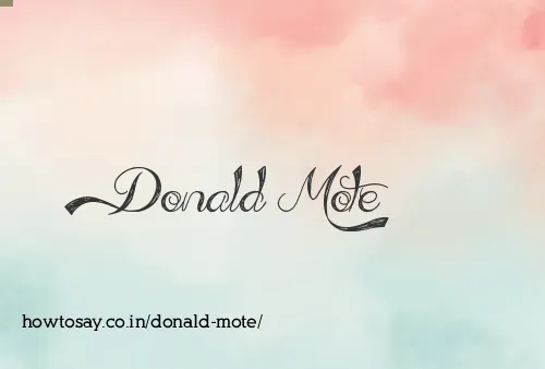 Donald Mote