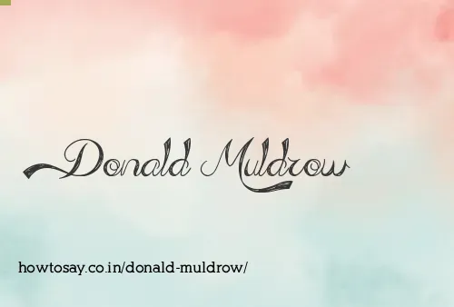 Donald Muldrow