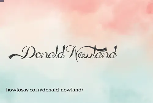 Donald Nowland