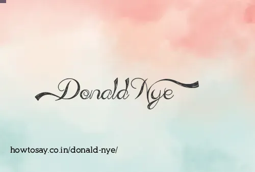Donald Nye