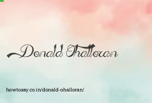 Donald Ohalloran