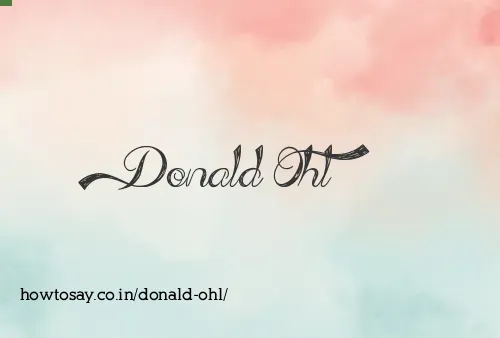 Donald Ohl