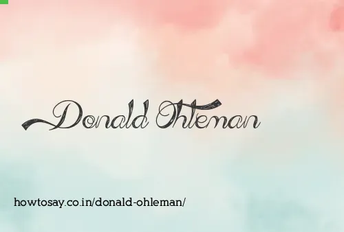 Donald Ohleman
