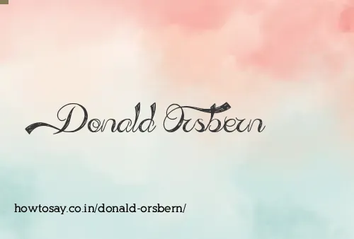 Donald Orsbern
