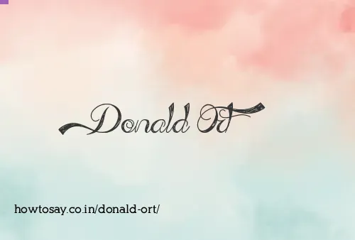 Donald Ort