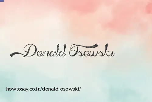 Donald Osowski