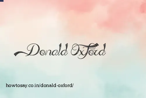 Donald Oxford
