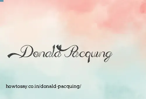 Donald Pacquing