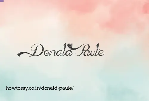 Donald Paule