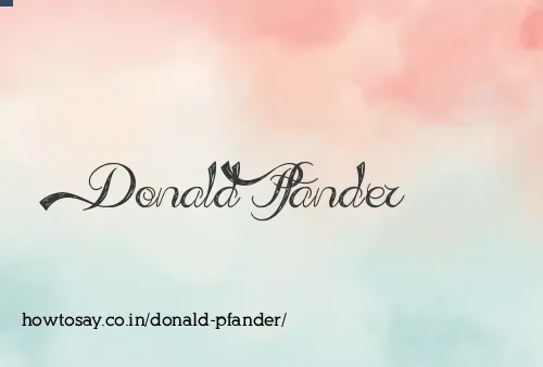 Donald Pfander