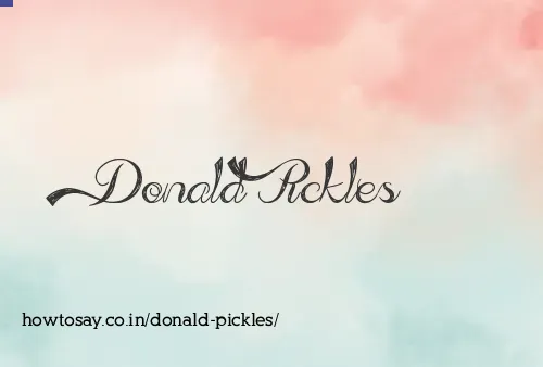 Donald Pickles