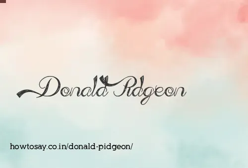 Donald Pidgeon